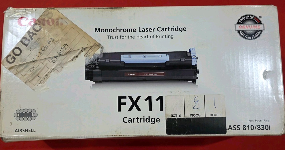 Canon FX11 1153B001AA Black Laser Toner Cartridge LaserClass 810 830i SEALED OEM