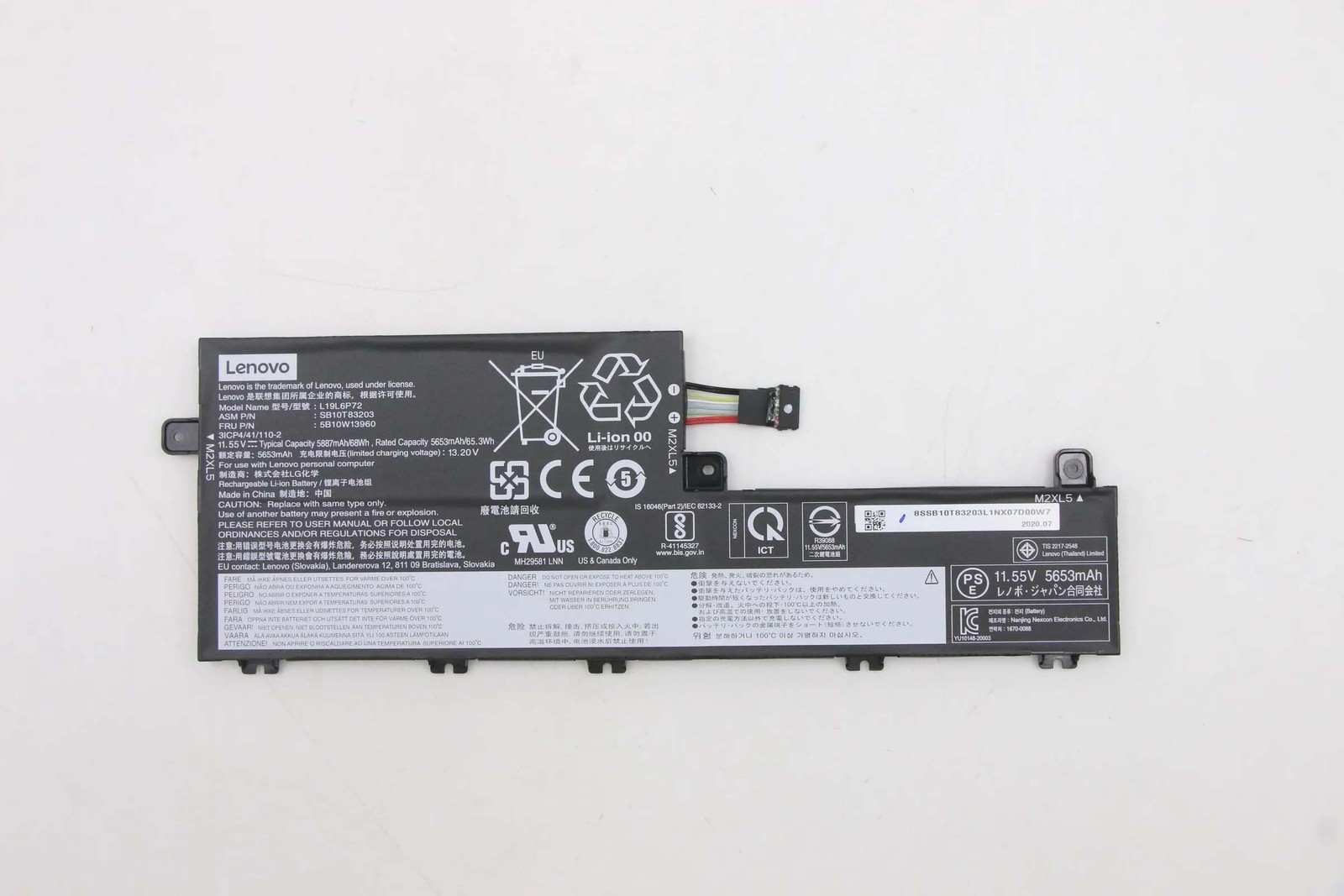 Genuine Battery L19L6P72 For Lenovo ThinkPad P15v Gen1 20TQ 20TR  T15p 20TN 20TM
