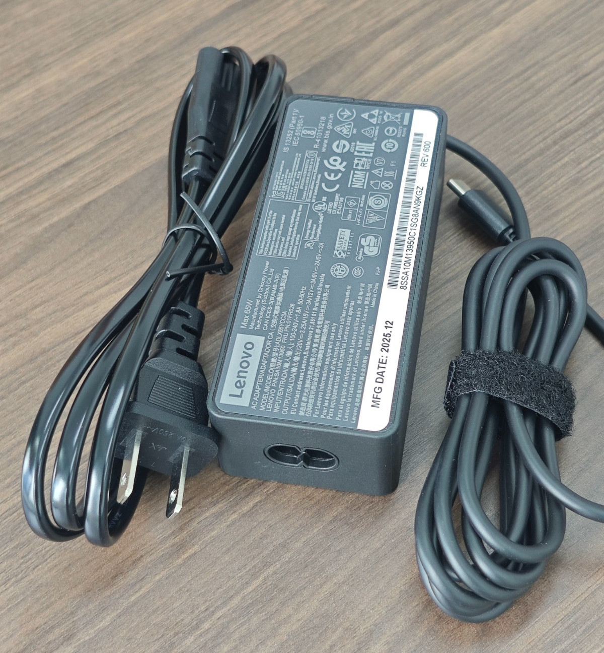 Genuine Lenovo 65W USB C Type C AC Adapter Charger ADLX65YDC2A ThinkPad 2-Prong