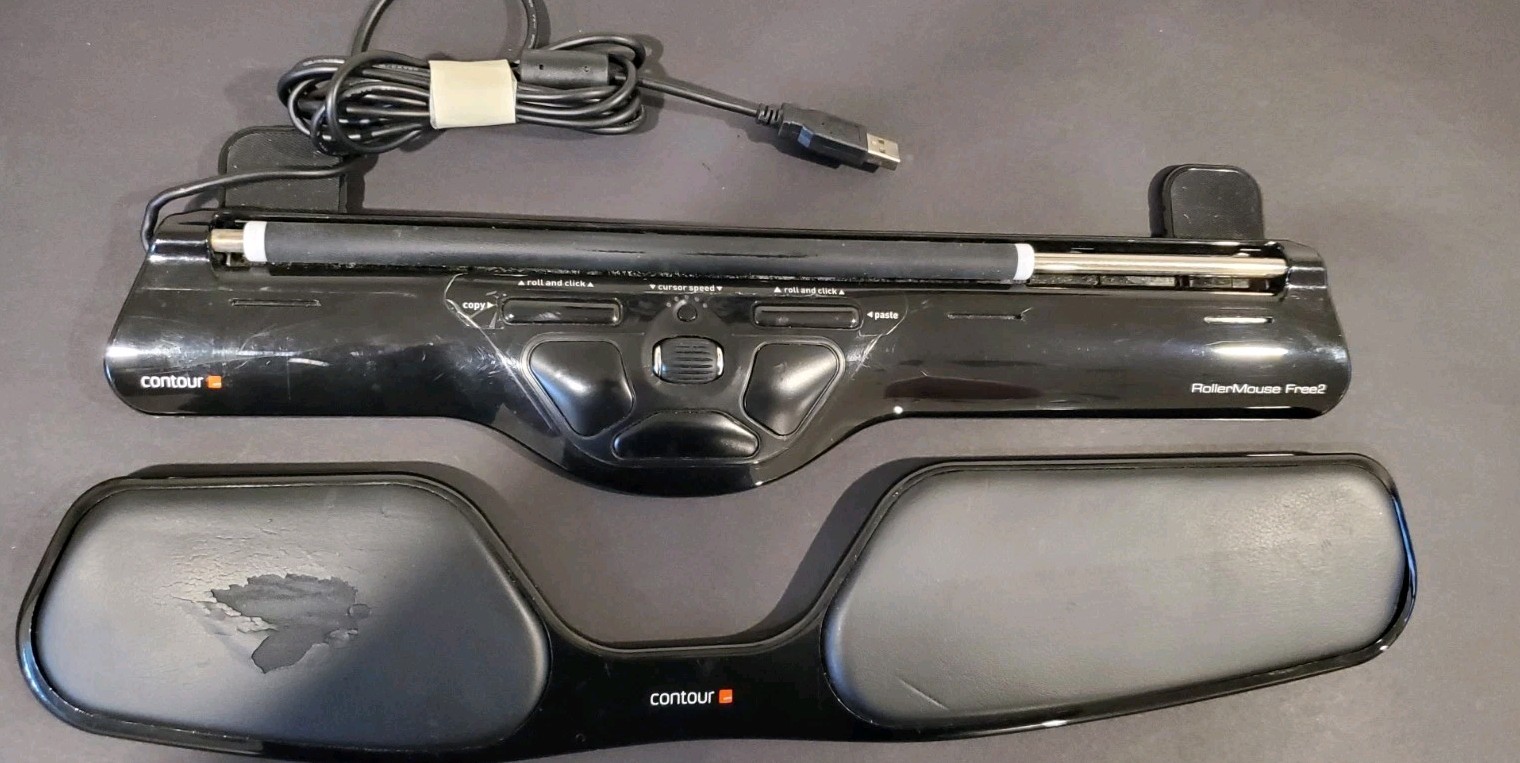 Contour Design RM-FREE2-BLK Wired Ergonomic RollerMouse Free 2 - Tested