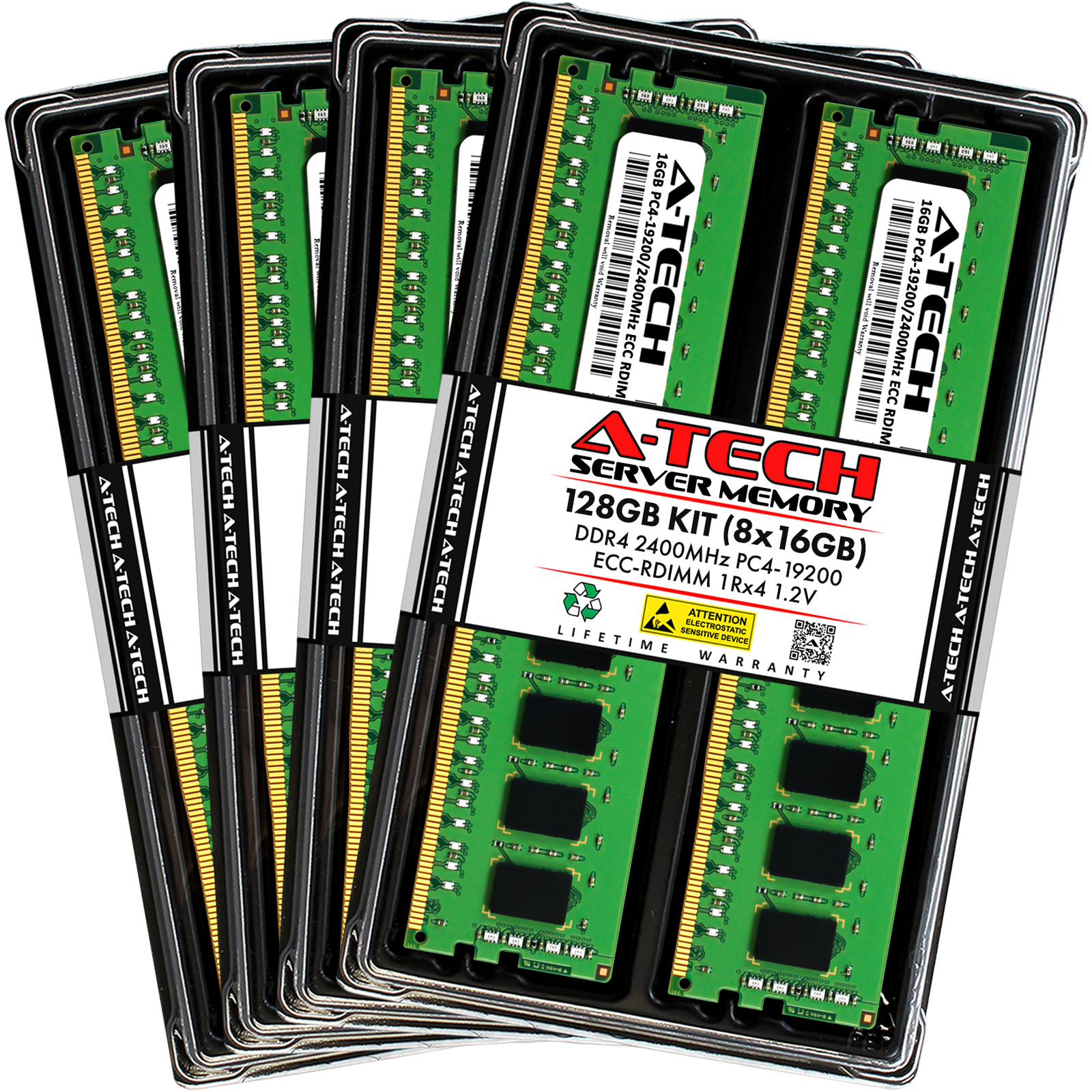 128GB 8x 16GB PC4-2400 RDIMM Supermicro 4029GP-TVRT 6019U-TN4RT Memory RAM