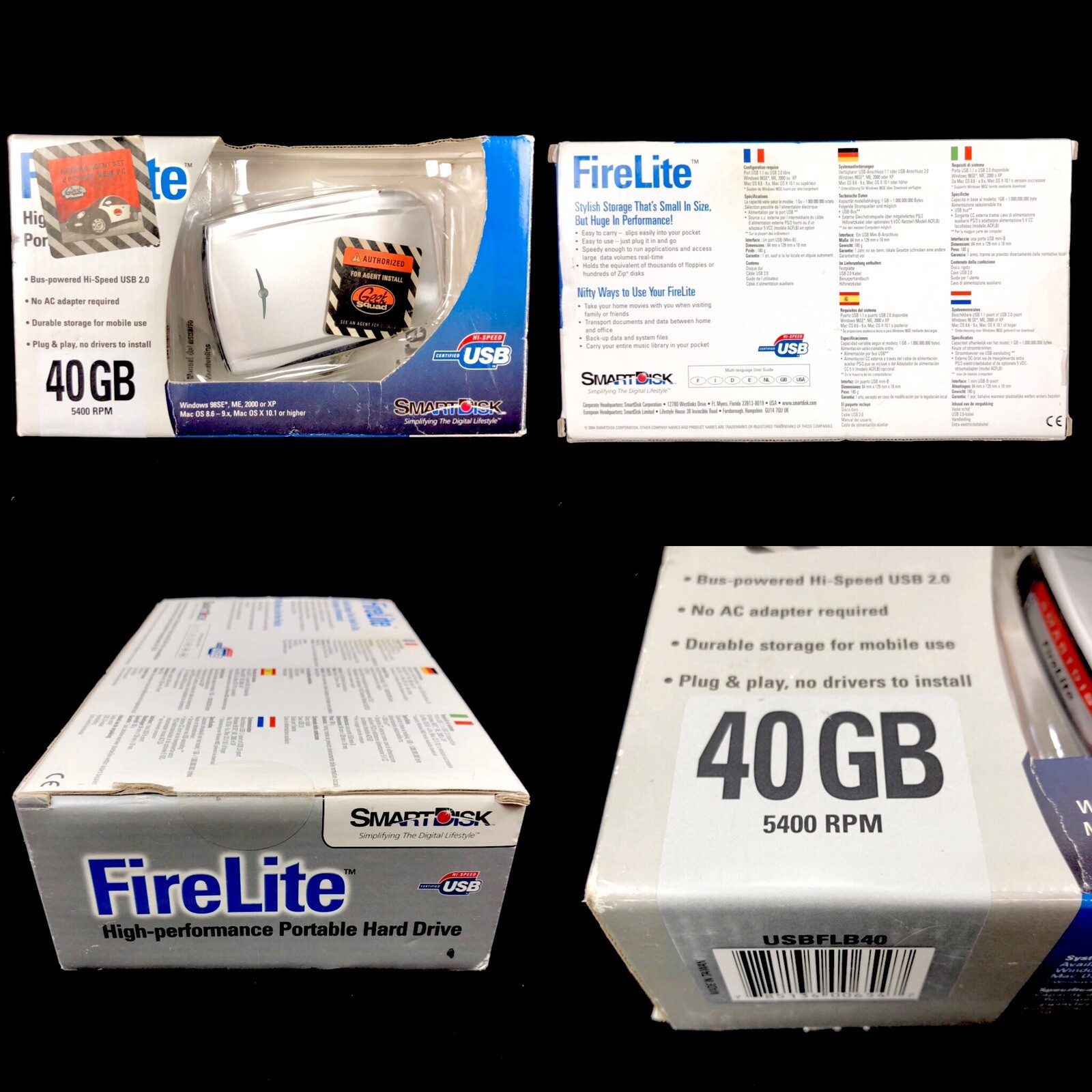 SmartDisk USBFLB40 40 GB FireLite USB 2.0 5400 RPM Portable External Hard Drive
