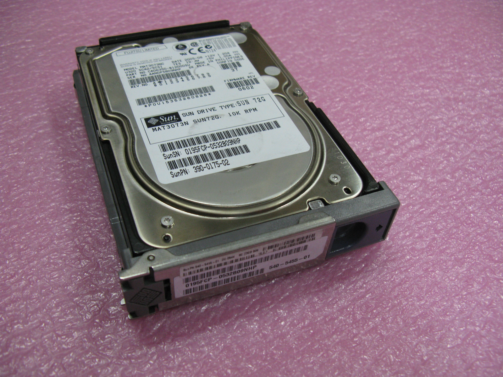 Sun 390-0175 73GB Scsi SIC 80pin 10K RPM 540-5455 MAT3073NC - S3607
