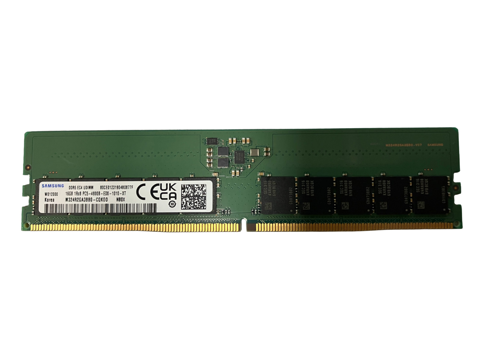 Samsung 16GB DDR5 4800 EC4 UDIMM 1Rx8 PC5-4800B-ED0-1010-XT 288pin ECC RAM