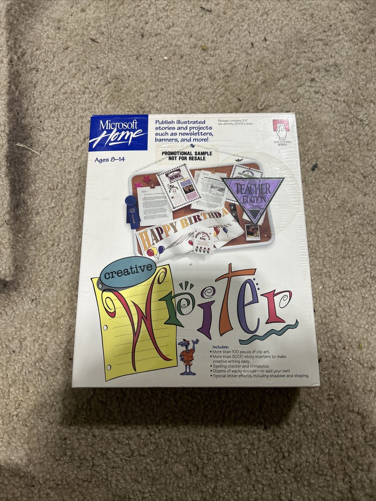 Microsoft Creative Writer 1993 Vtg Educational Software Windows Mac CD-ROM USED