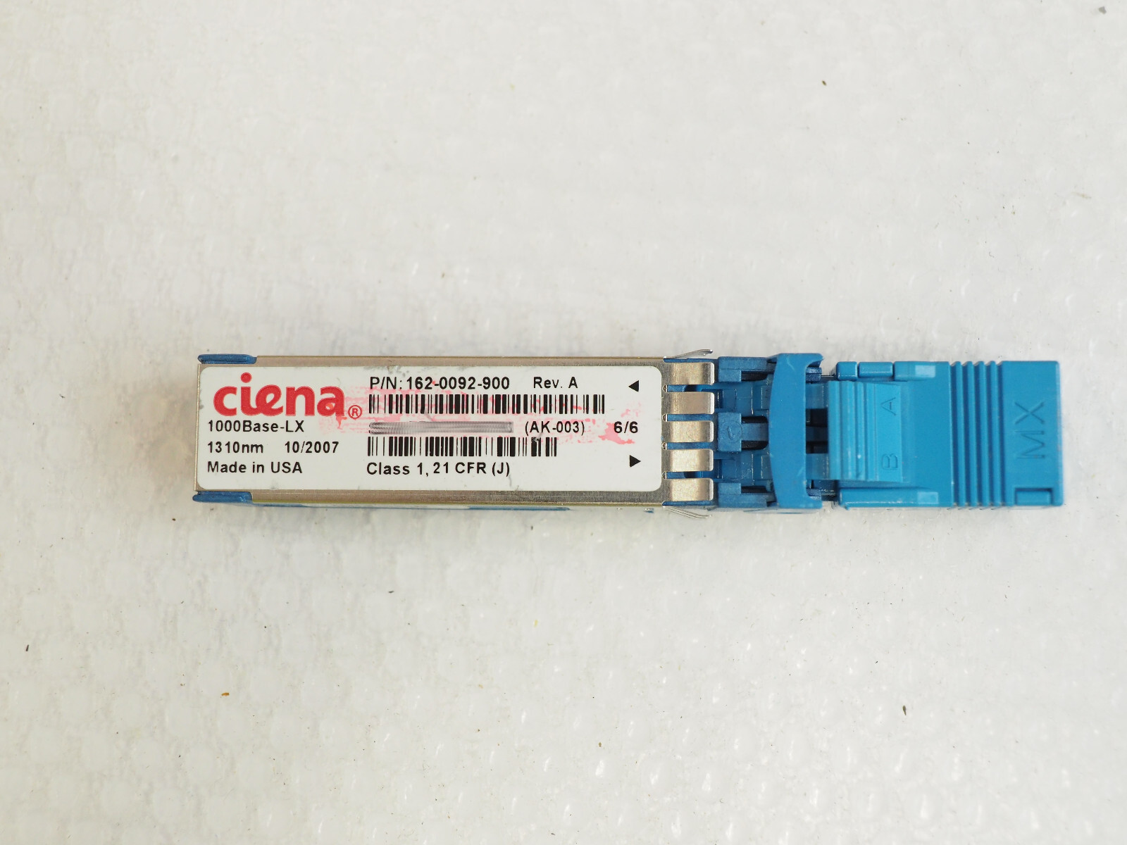 CIENA 162-0092-900 IPUIAGZTAA 1310nm 1000Base-LX Transceiver Module