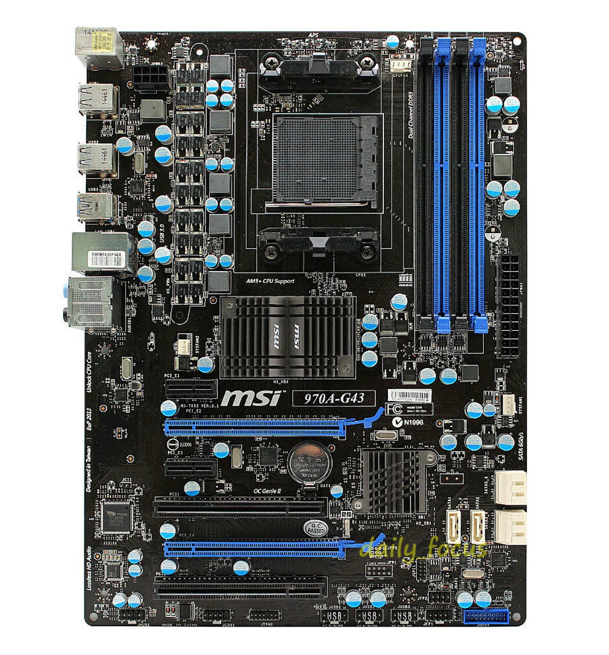 MSI 970A-G43 Motherboard Socket AM3/AM3+ AMD 970 DDR3 DIMM USB3.0 ATX