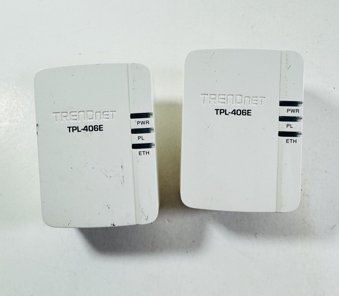 2 Trendnet TPL-406E2K/A Power line Ethernet Adapter EL7