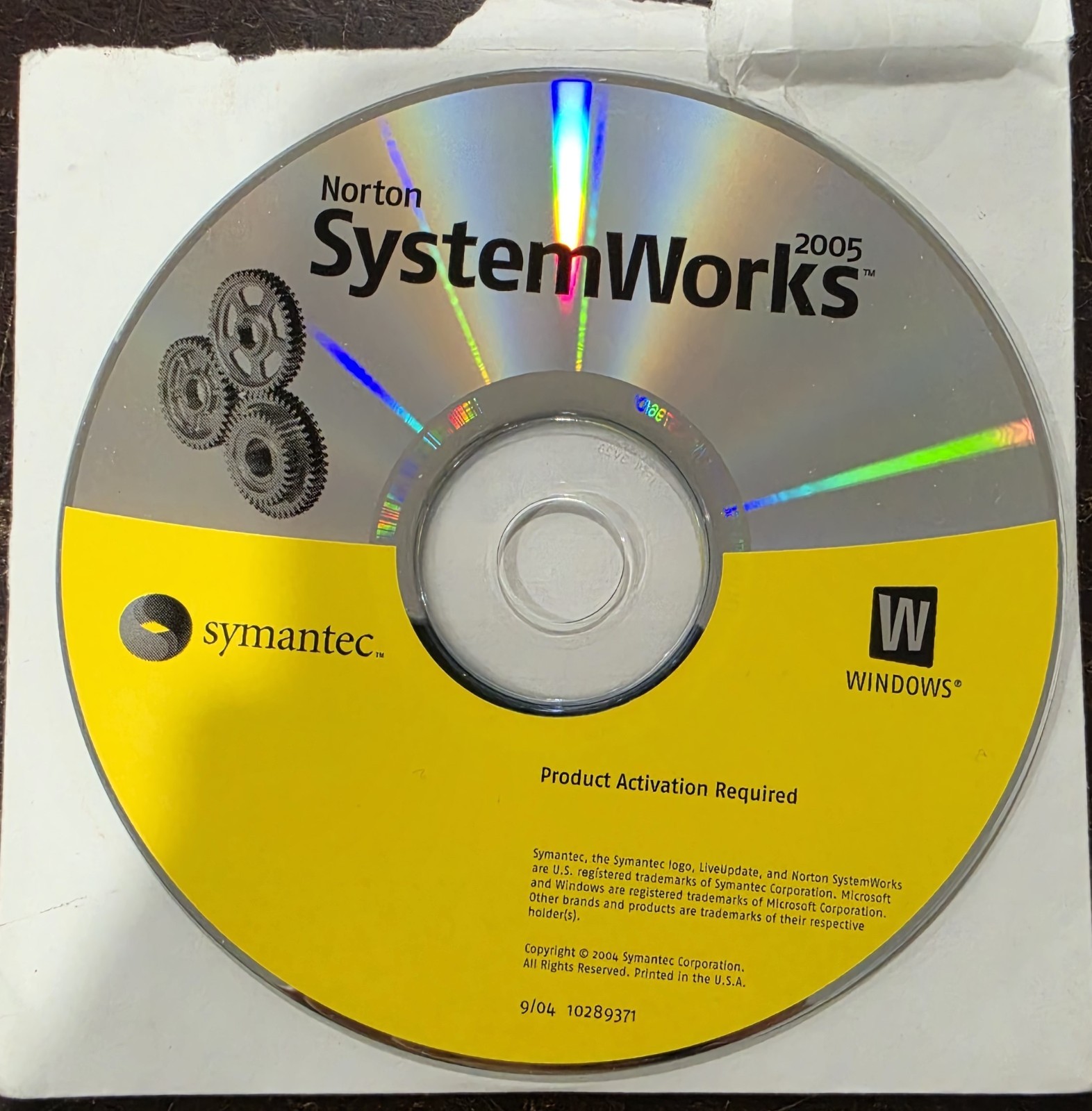 Norton SystemWorks Symantec 2005 - CD ONLY 