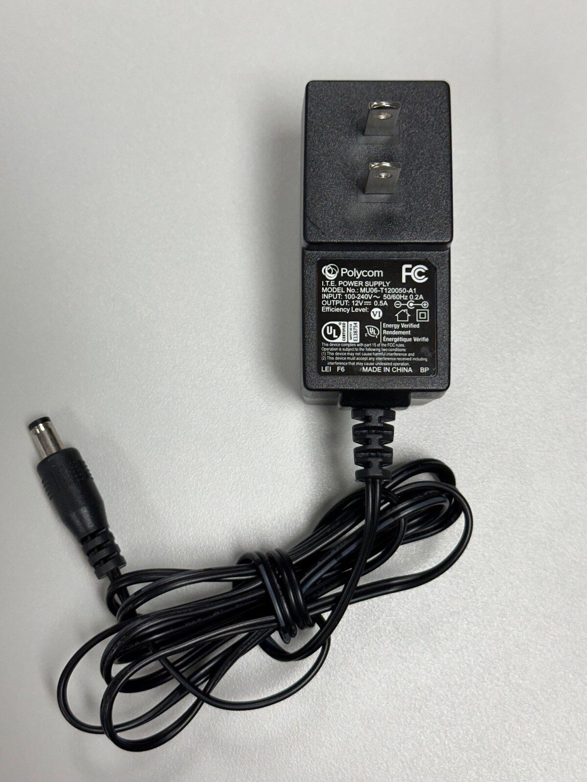 Polycom I.T.E. 12V Power Supply MU06-T120050-A1