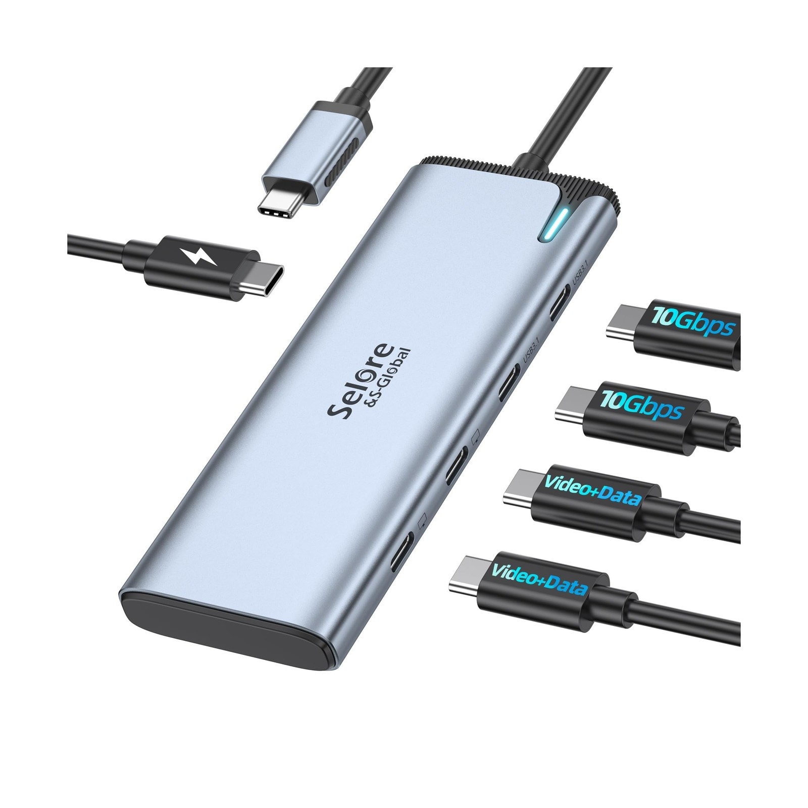 Selore USB-C Splitter with Dual 4K@60Hz Video Output,USB-C to U... USA FAST SHIP