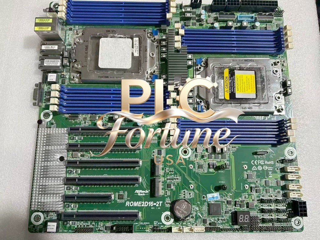 ASRock Rack ROME2D16-2T Server Motherboard Dual SP3 EPYC DDR4 Dual 10G RJ45 BMC