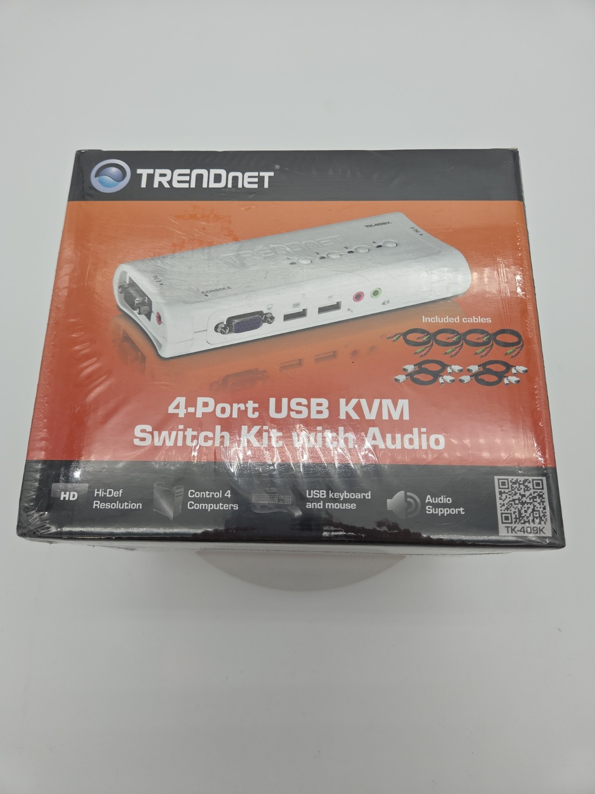 Trendnet  TK (TK409K) 4-Ports External KVM / audio / USB switch PS/2 With Cables