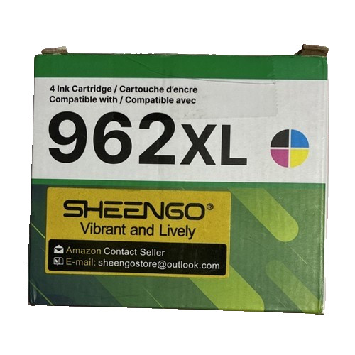 SHEENGO 962XL Compatible Multicolor Ink Cartridge for HP Inkjet Printer