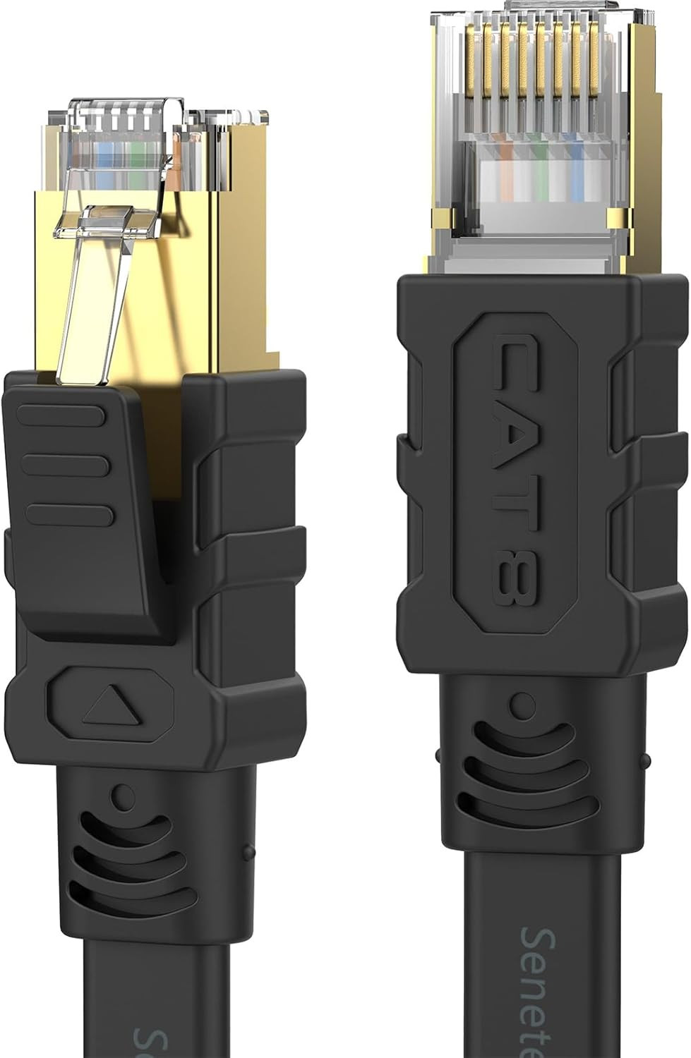 Cat 8 Ethernet Cable 25FT, High Speed 40Gbps 2000Mhz Flat Internet