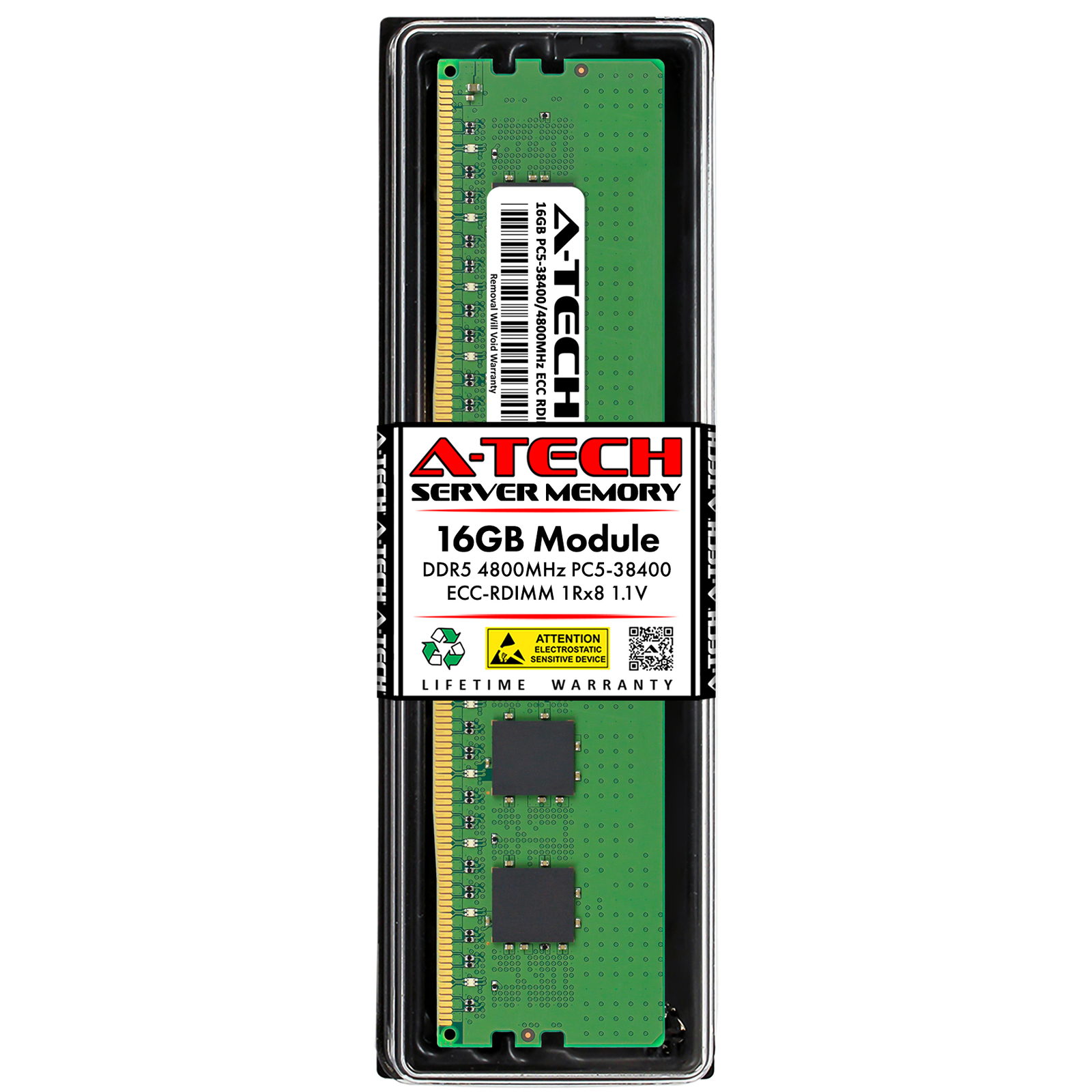 A-Tech 16GB 1Rx8 PC5-38400R DDR5 4800 MHz ECC REG EC8 RDIMM Server Memory RAM 1x