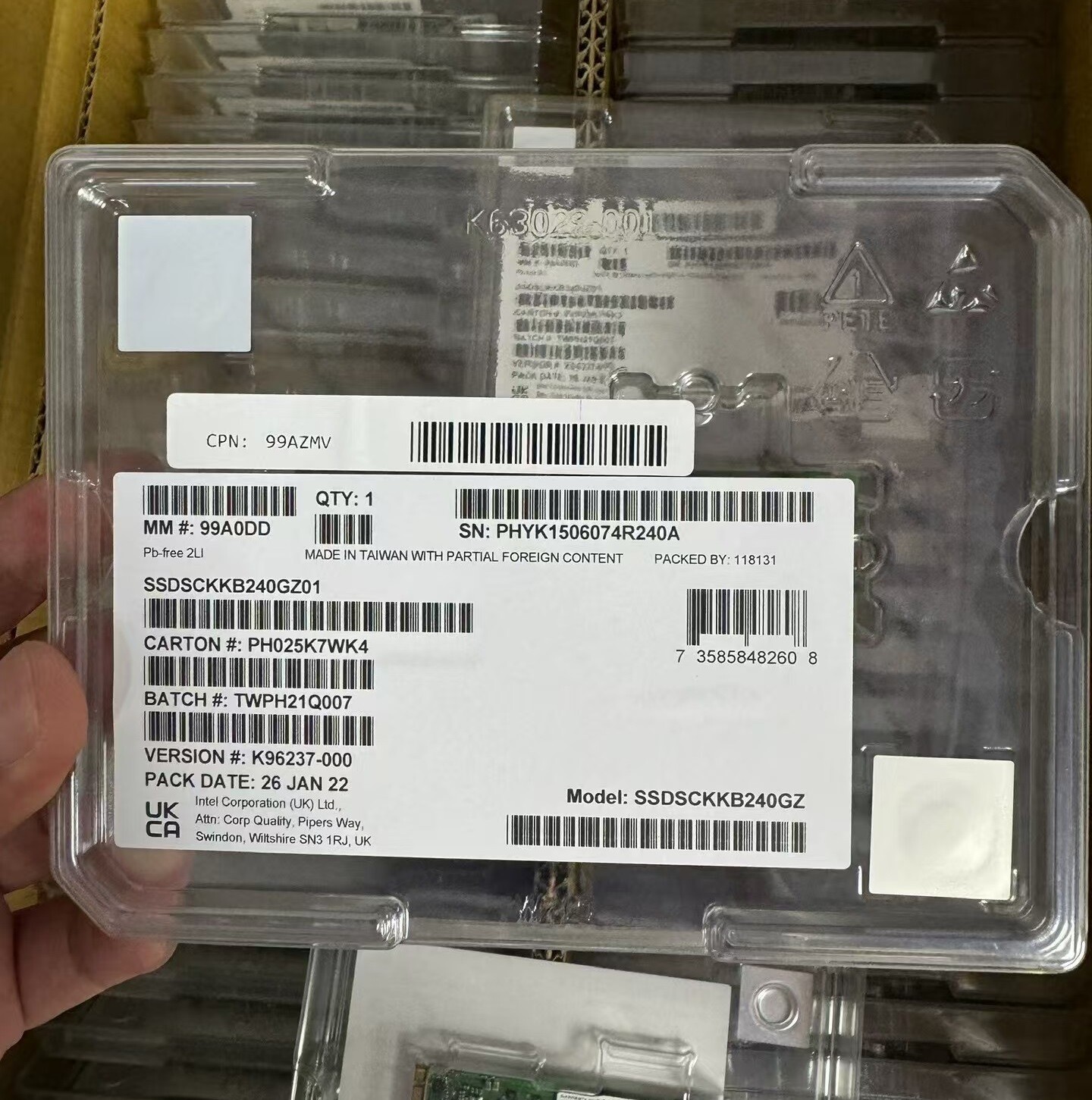 compatible Intel D3 S4520 240GB SSD M.2 2280 Internal SSD SSDSCKKB240GZ01