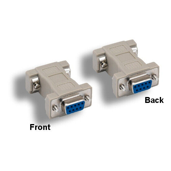 KNTK DB9 9Pin Female to Female Adapter Molded RS-232 Straight Through Connector