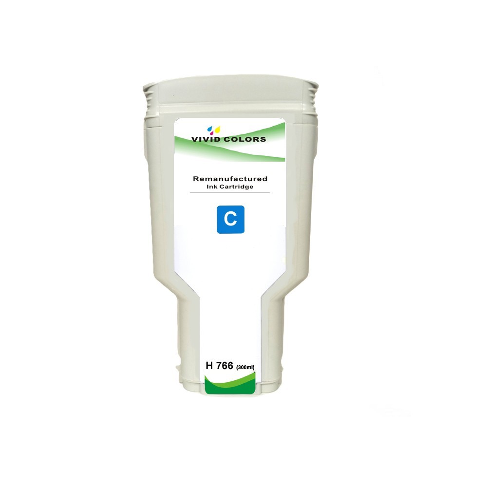 Cyan H 766 Reman P2V89A 300ml ink cartridge DesignJet H XL3600/3600dr