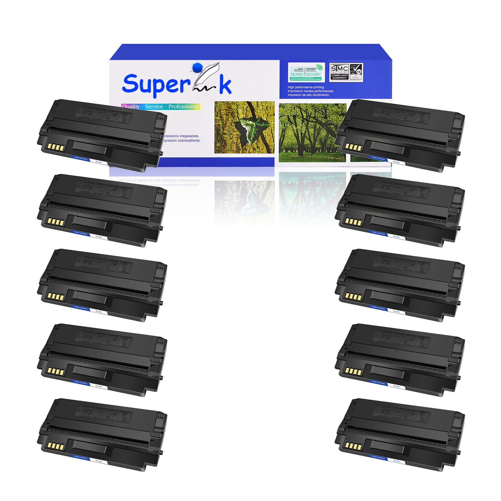 10PK ML1630 ML-1630 Black Toner Cartridge For Samsung SCX-4500 ML-D1630A Printer