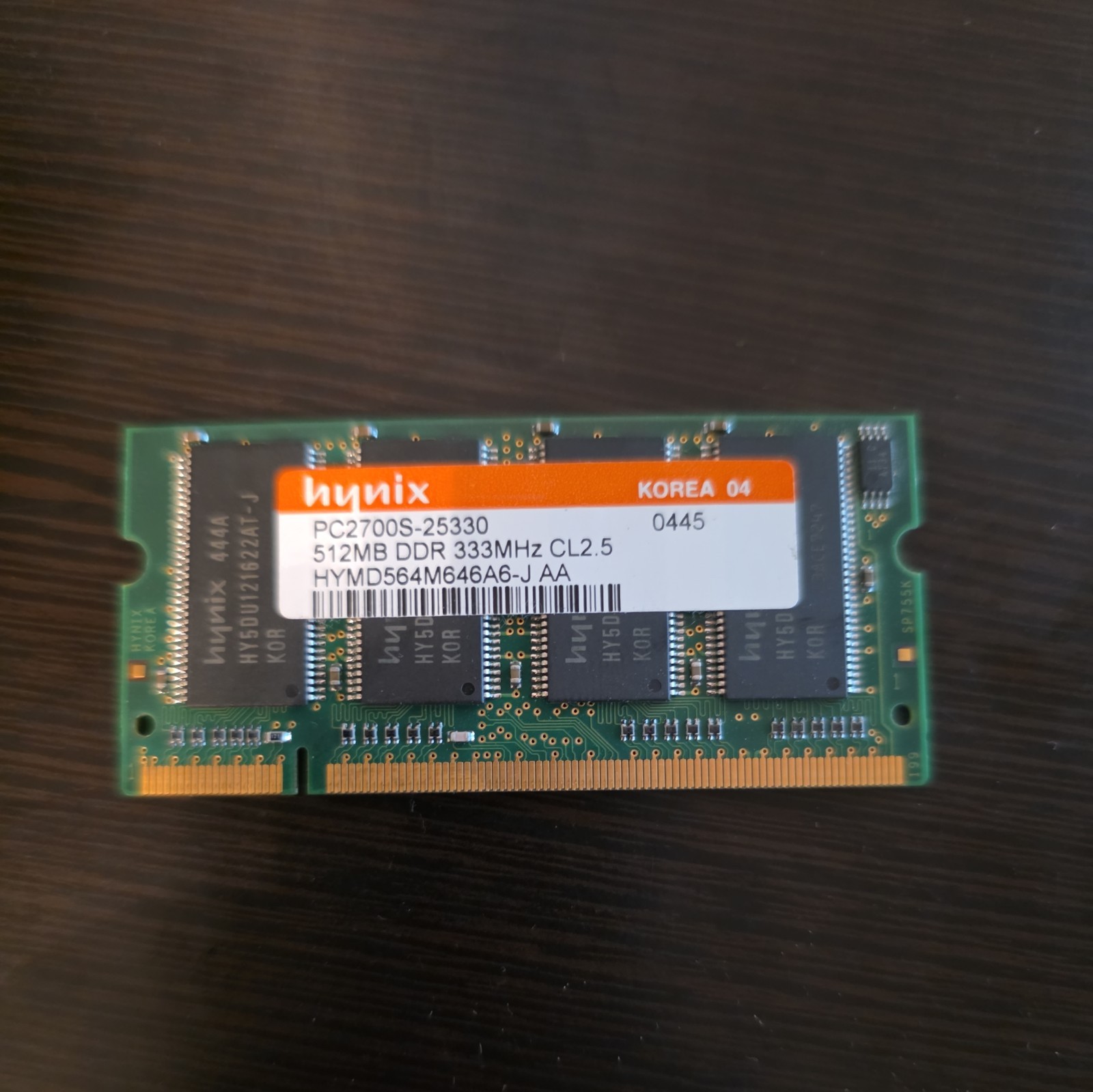 512MB Hynix HYMD564M646A6-J AA | PC2700S-25330 | DDR | RAM Memory