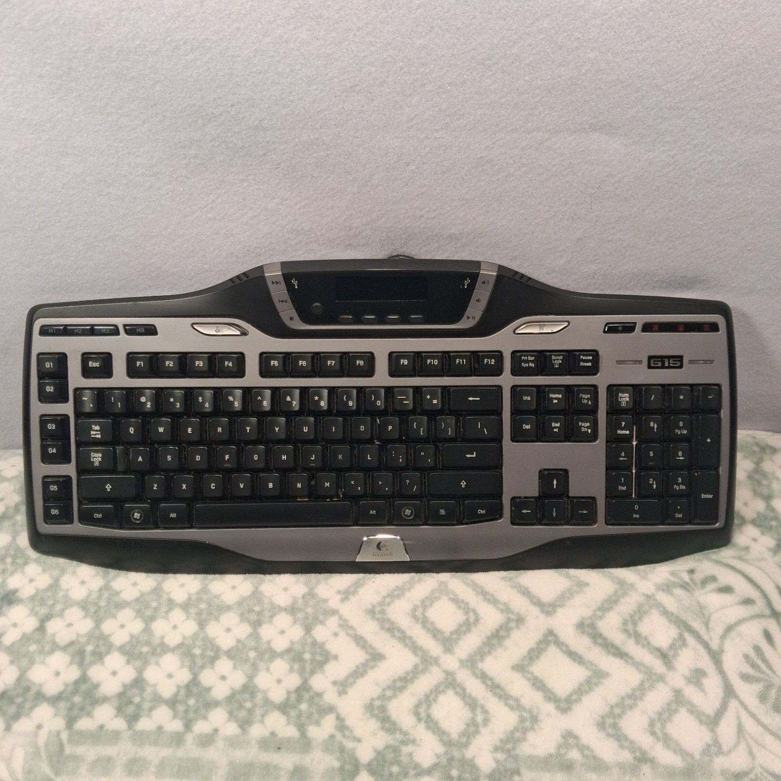 Logitech G15 Gaming Keyboard Version 2 Orange LED LCD Screen Y-UW92 Wired Tested