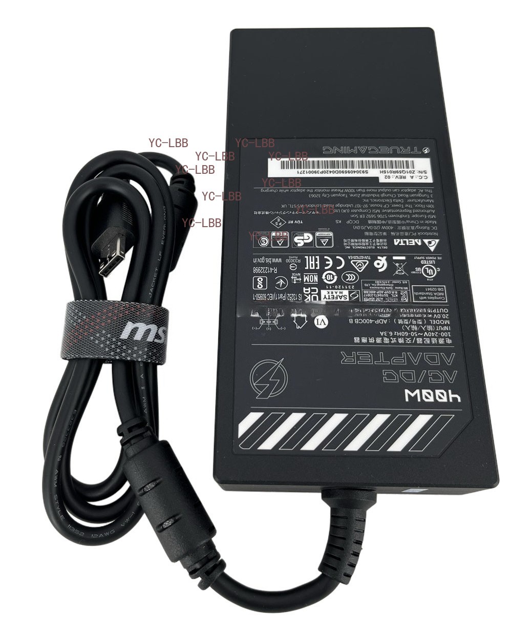 Genuine MSI 400W AC Adapter For MSI CreatorPro X18 HX A14VKSG-606US Power Supply
