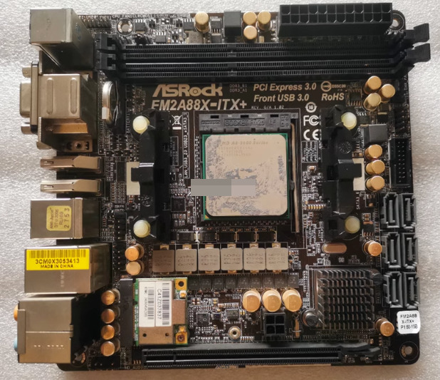 1pc   used   ASRock  FM2A88X-ITX+ DDR3 FM2+ A88 ITX motherboard USB3.0 HDMI