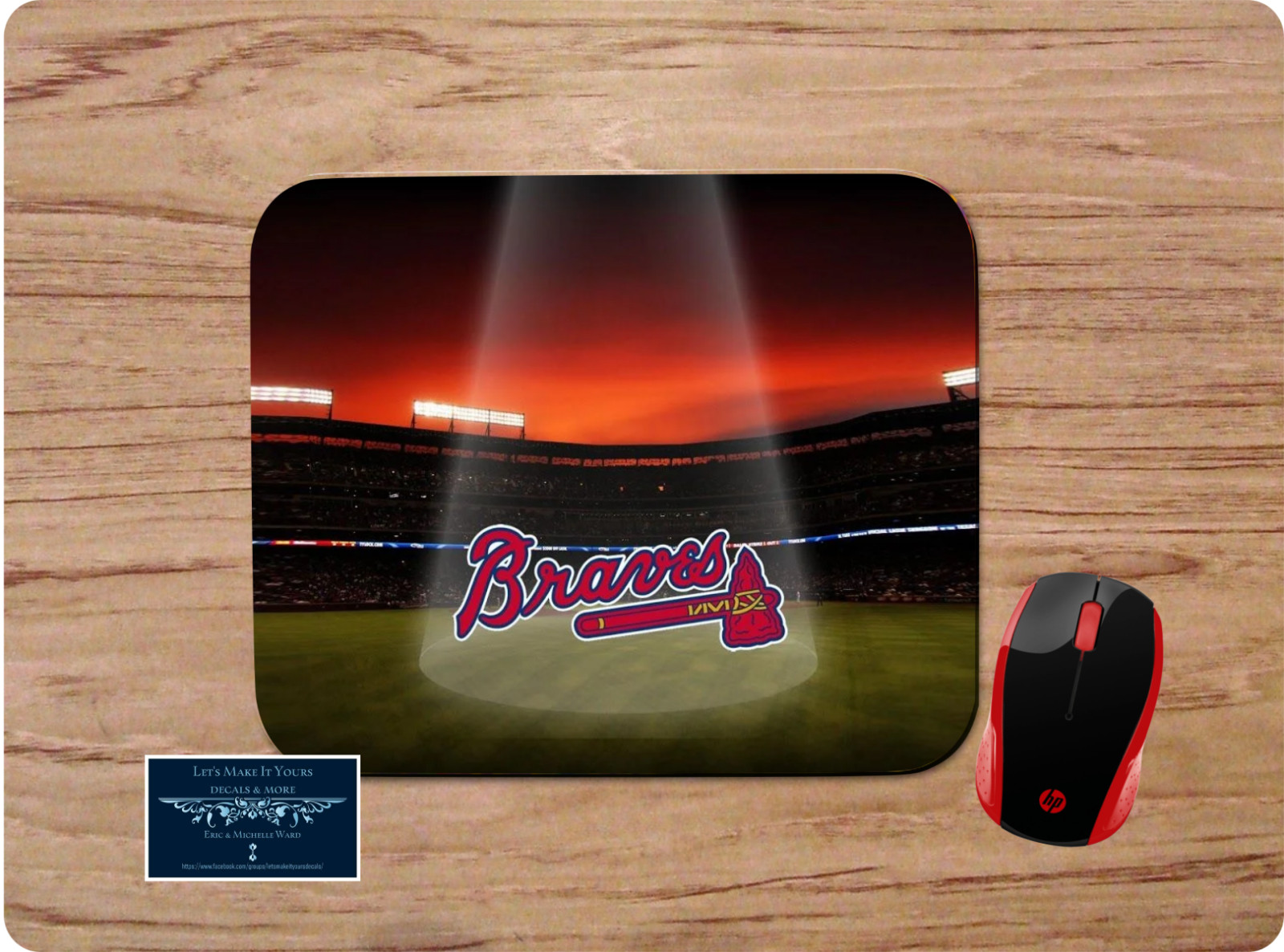 ATLANTA BRAVES SUNSET BALLFIELD NONSLIP CUSTOM MOUSE PAD DESK MAT OFFICE SCHOOL