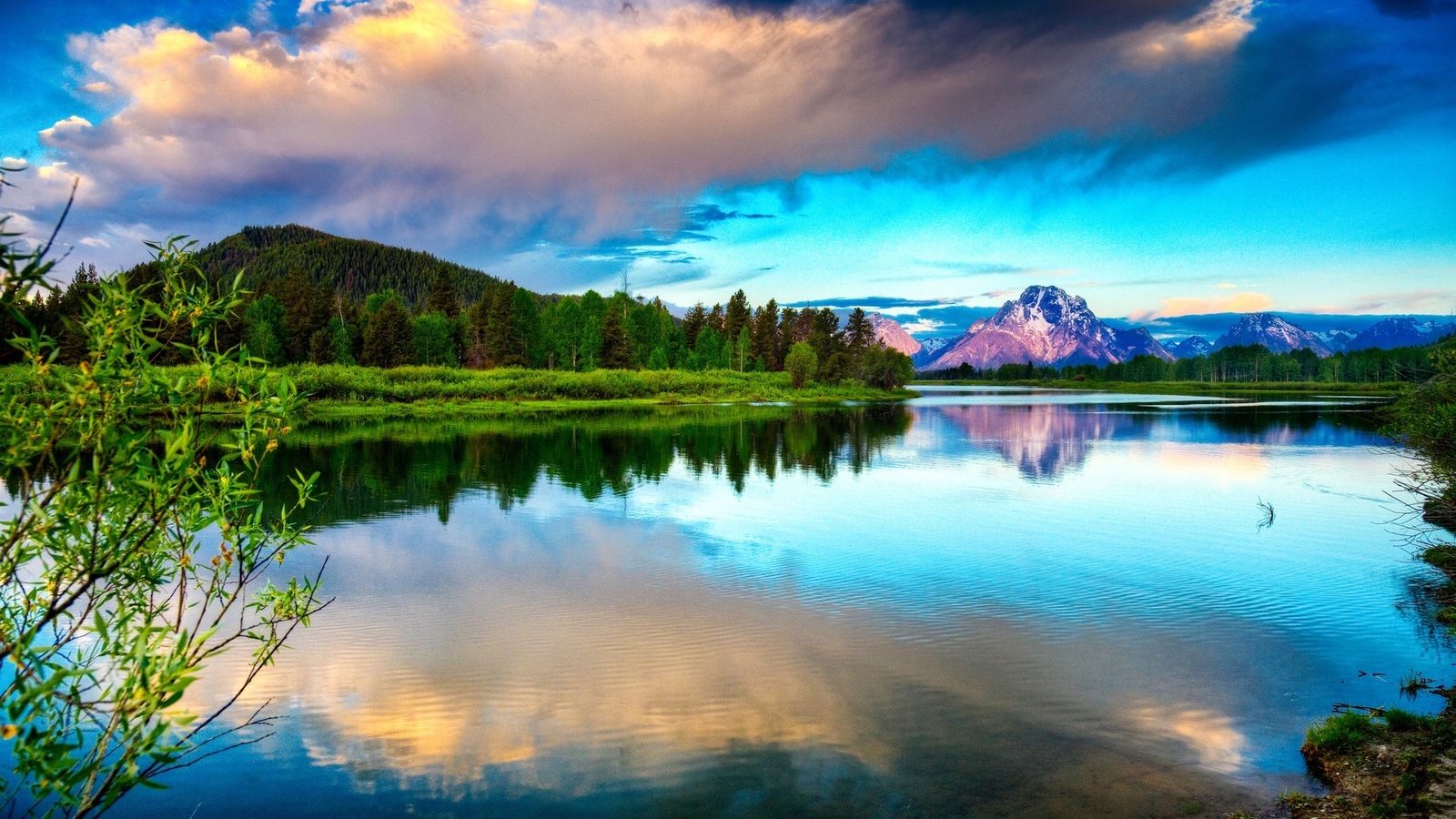 Landscape mountains hills grand teton national park Custom Gaming Mat Desk