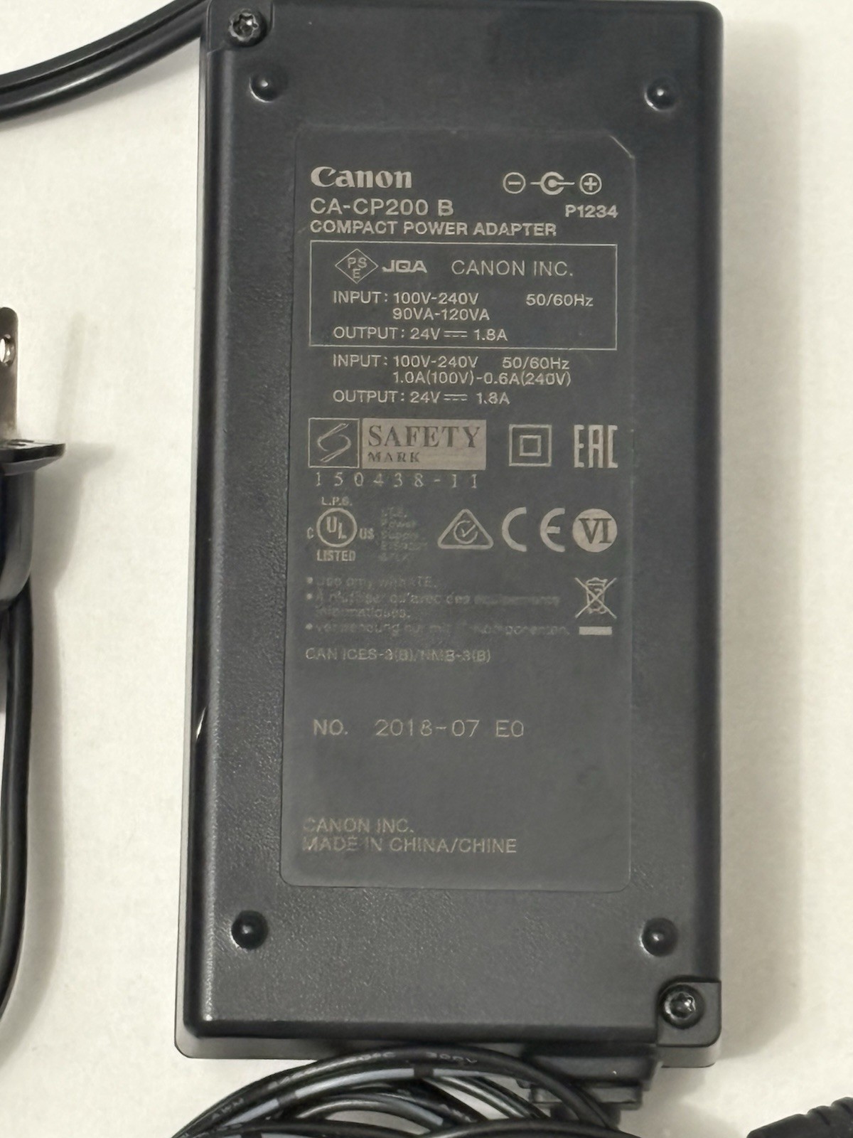 Canon Ca-CP200 B Compact Power Adapter Universal Adapter Printer Scanner