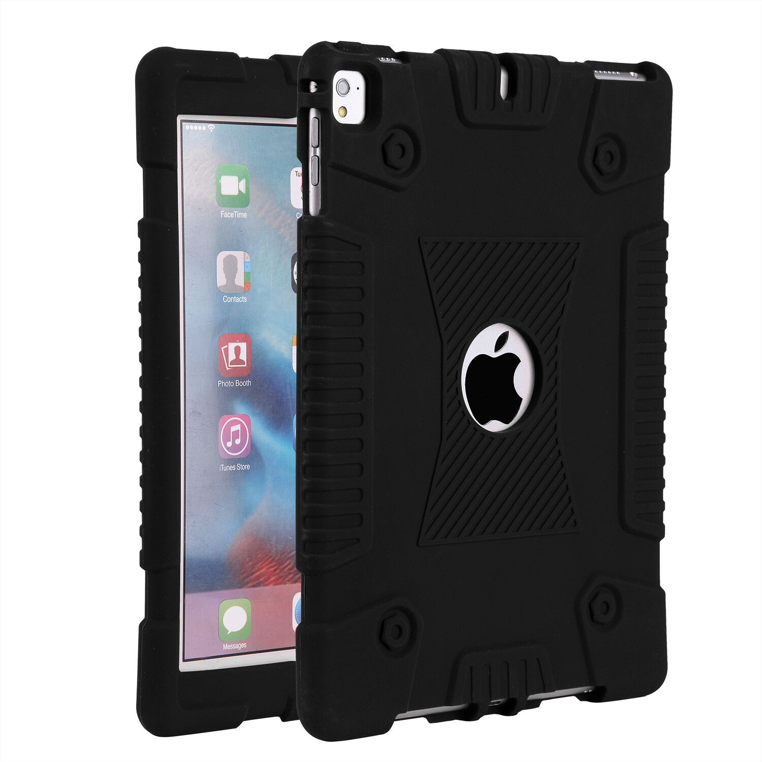 iPad 5th / 6th Generation 9.7 Shockproof Slim Soft Case + Tempered Glass Film
