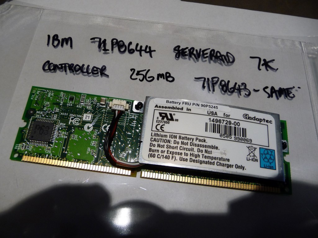 AU SELLER IBM 71P8644 ServeRaid 7k Cont 256MB  71P8642 71P8643 39R8803 -TESTED