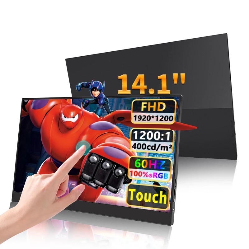 14 Inch Portable Monitor Display - IPS, HDR10, 1920x1200, Type-C, Speaker