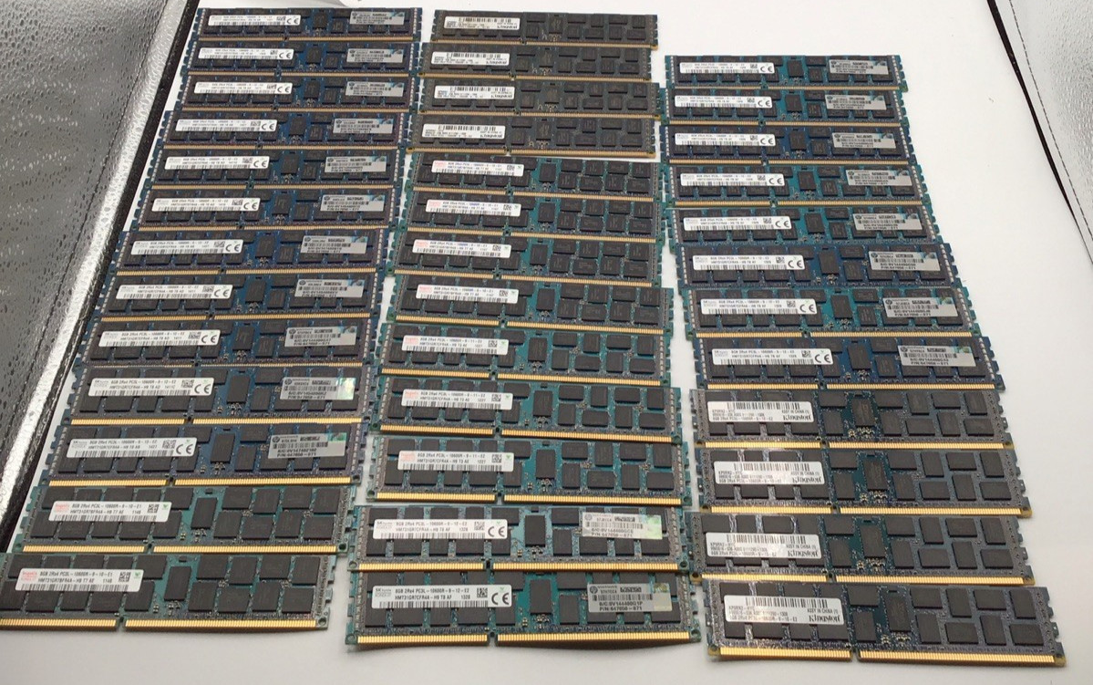 Mix Brand Lot 38x Hynix & Kingston 8GB 2Rx8 PC3L-12800R DDR3 1333 Server Memory