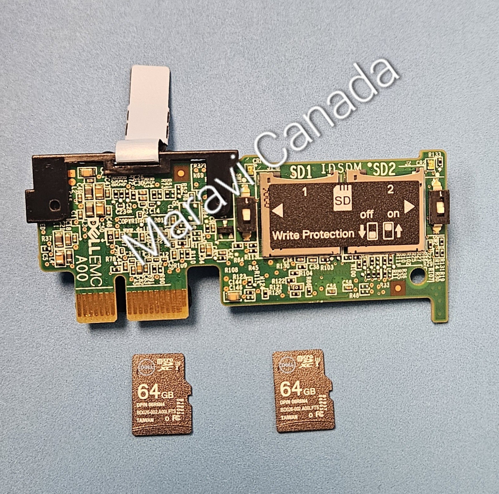 DELL R440 R540 R640 R740 Server Dual SD Card Reader RT6JG W/ 2x 64GB Micro SD