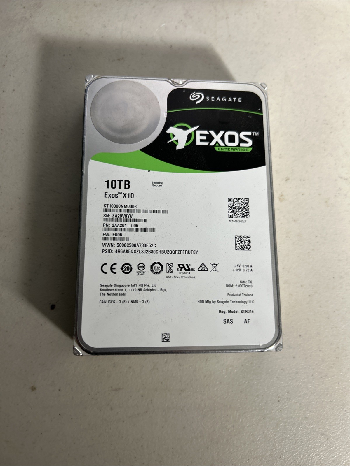 Seagate Exos ST10000NM0096 HDD 10TB SAS 12Gb/s 7.2K 3.5" ST10000NM0096 512b/s