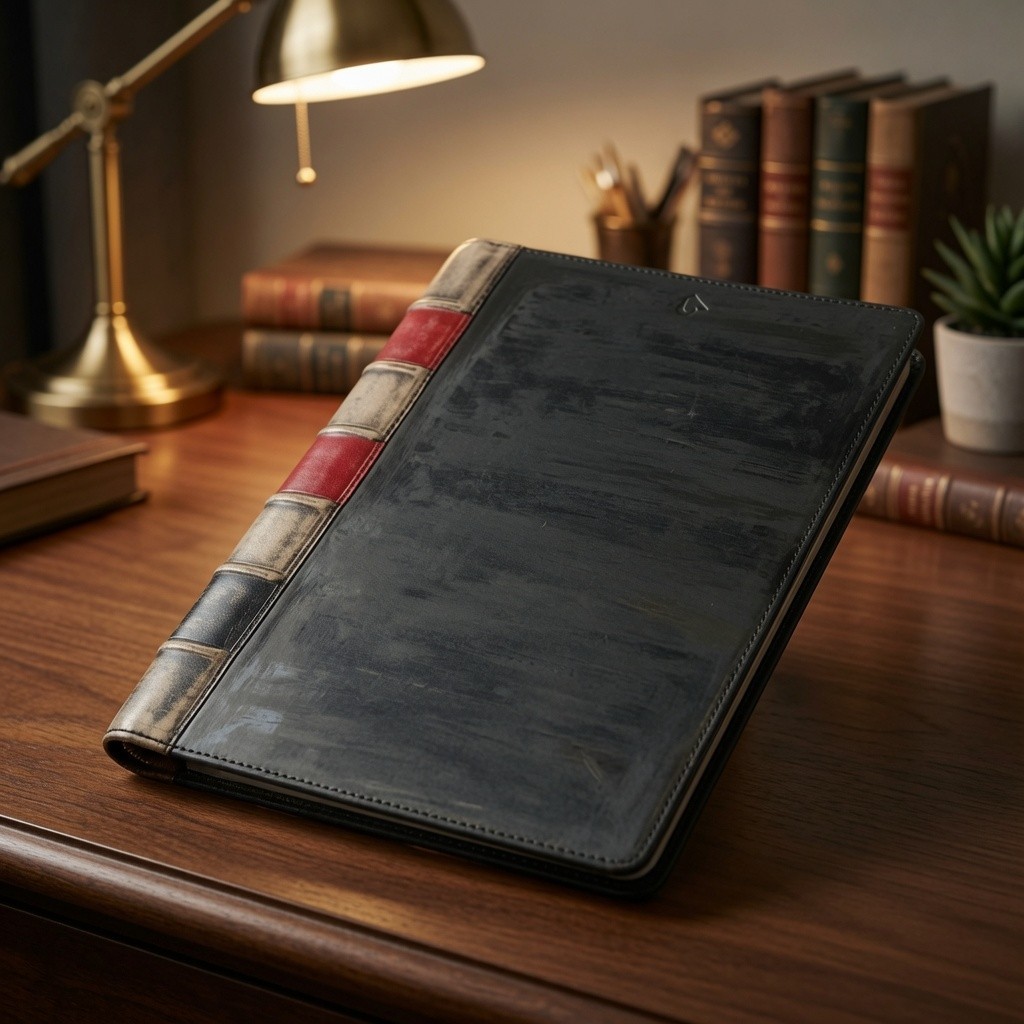 Twelve South BookBook Vintage Leather Laptop Case Distressed McBook Cover 12x8"