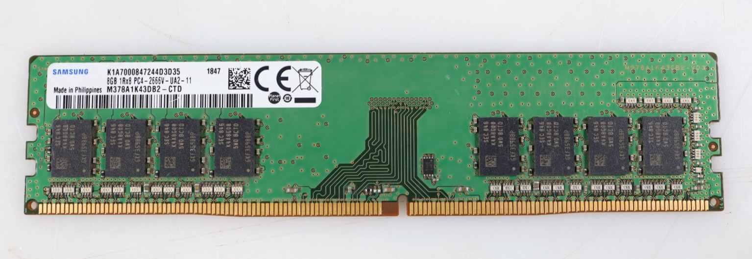 8GB Samsung M378A1K43DB2-CTD 1Rx8 PC4-2666V DDR4 Non-ECC UDIMM Desktop RAM