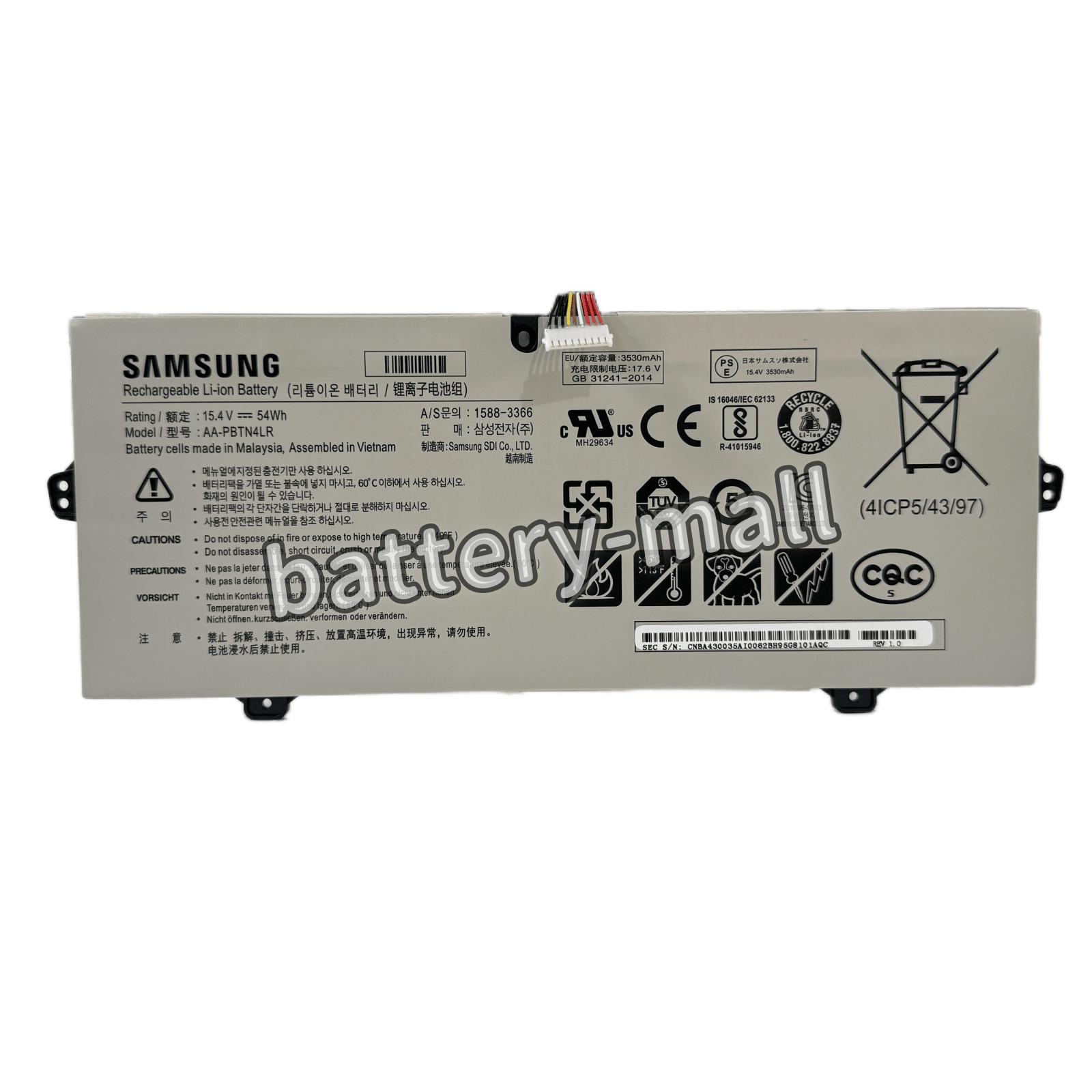 New Genuine AA-PBTN4LR Battery for Samsung Notebook 9 NP940X5N NP940X3N NP940X3M