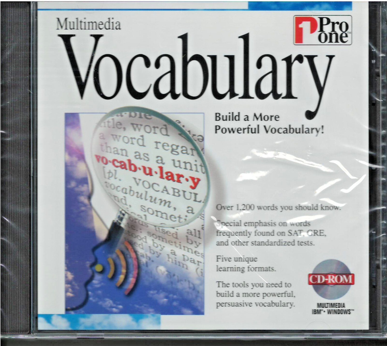 Multimedia Vocabulary PC CD-ROM Interactive (1996) Windows Software New