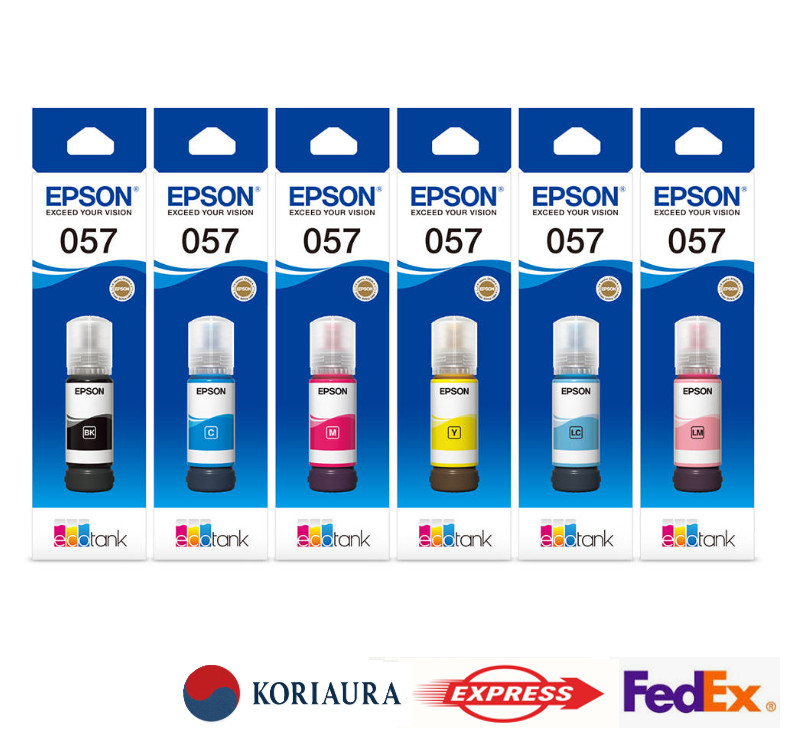 Epson 057 NEW Genuine Ink Bottle 6 Color Set 70ml for L8050 L18050 Printer Fast