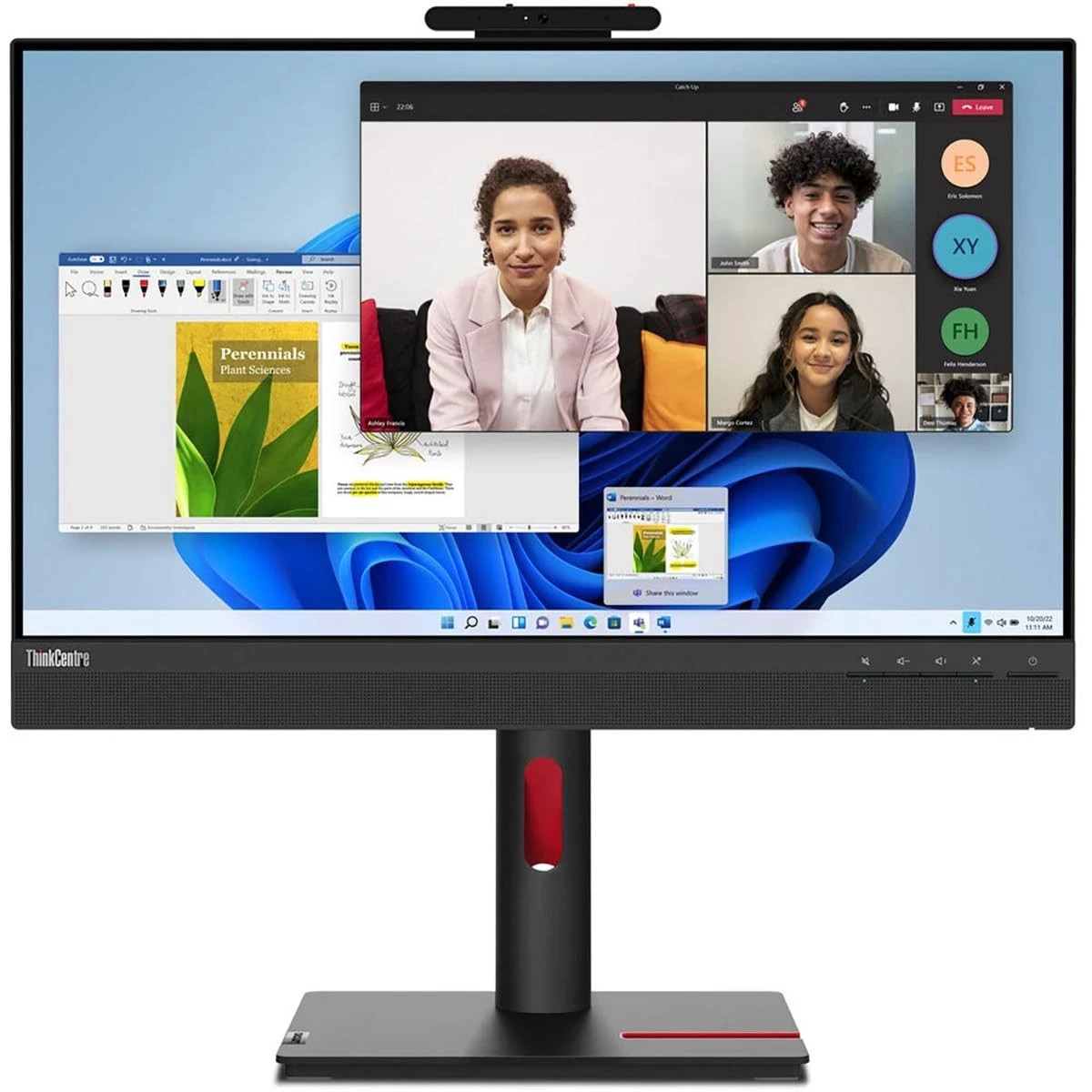 Lenovo ThinkCentre Tiny-In-One Gen 5 23.8" Touch Monitor - Webcam, Speakers