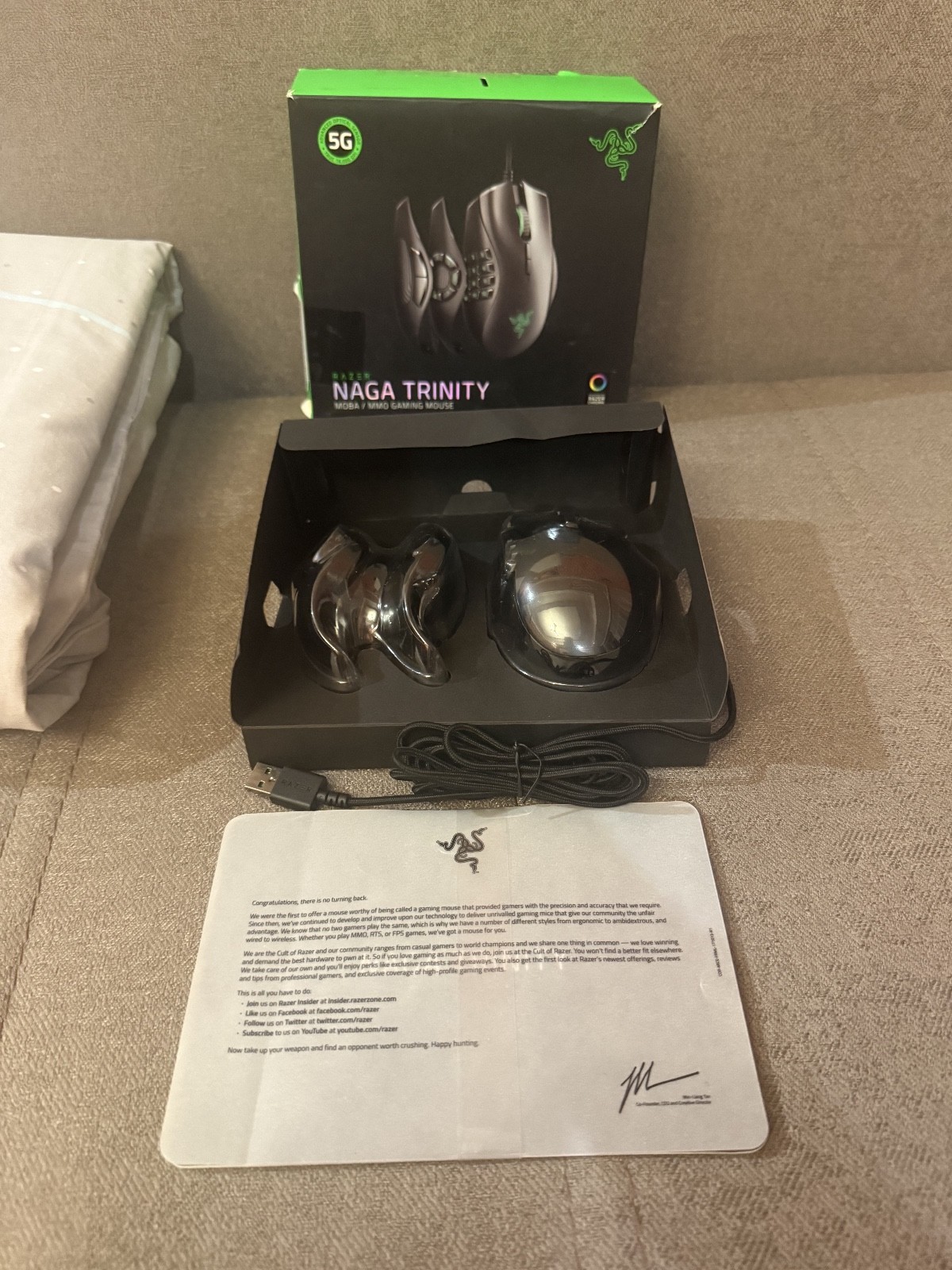 Razer Naga Trinity MMO/MOBA Wired Gaming Mouse (RZ01-02410100-R3U1)