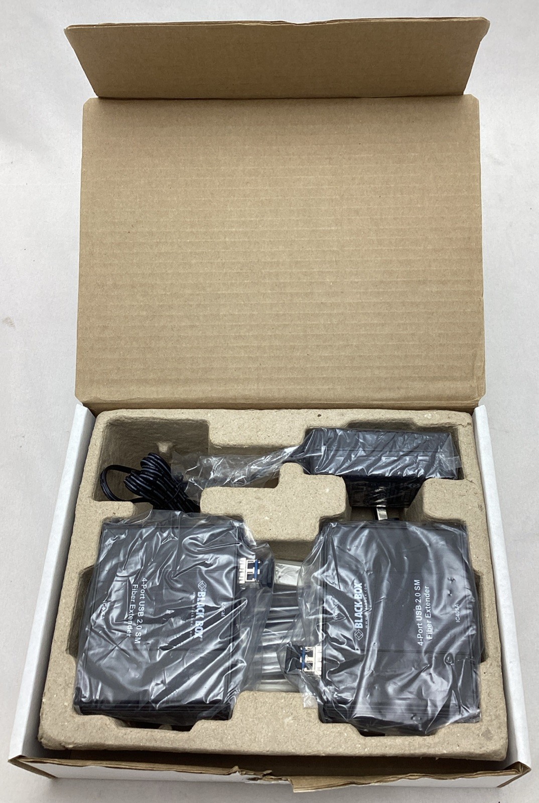 Black Box  IC406A 4-Port Single-Mode Fiber, USB Extender