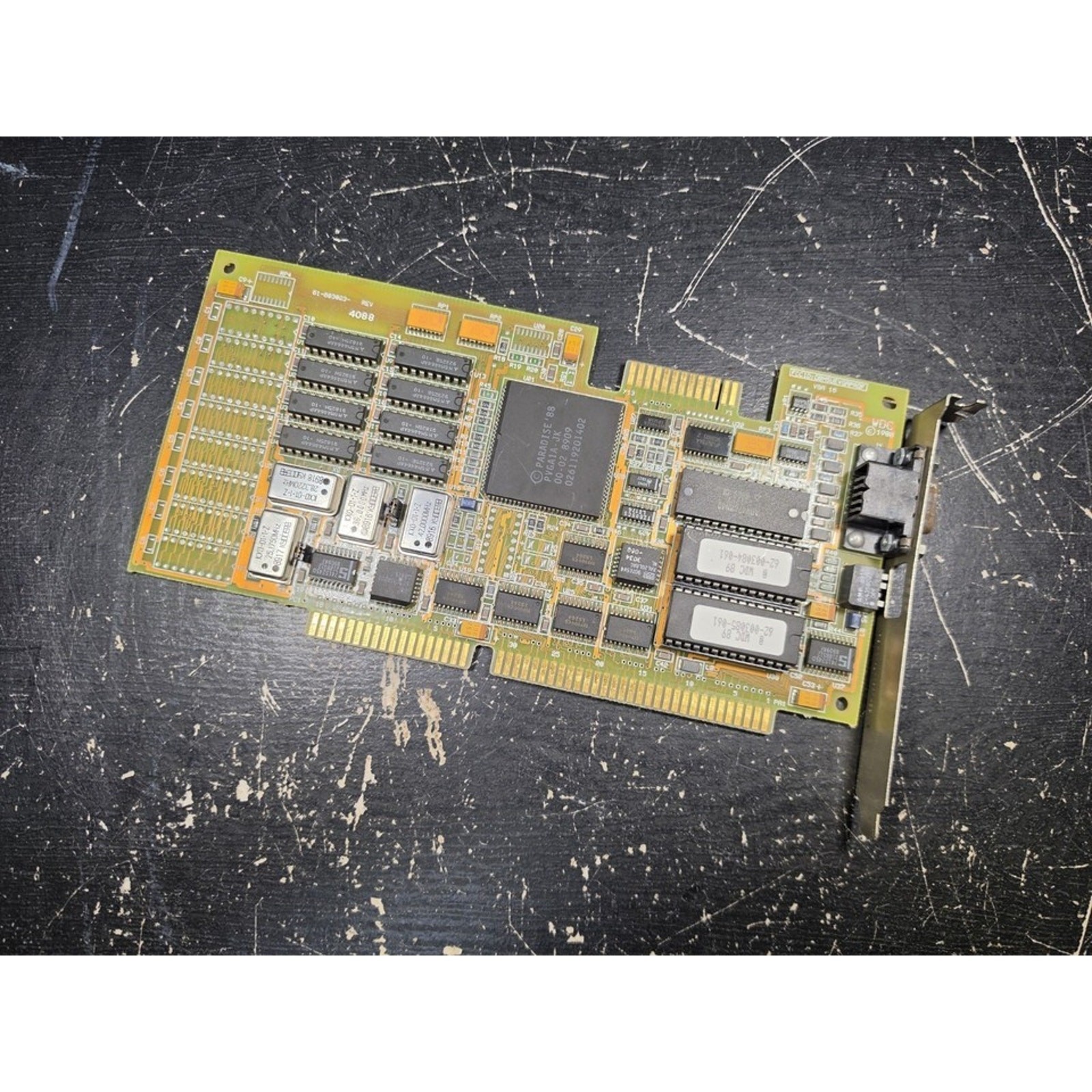 Vintage Paradise VGA Plus 16 ISA Video Card 1988 Western Digital PVGA1A TESTED