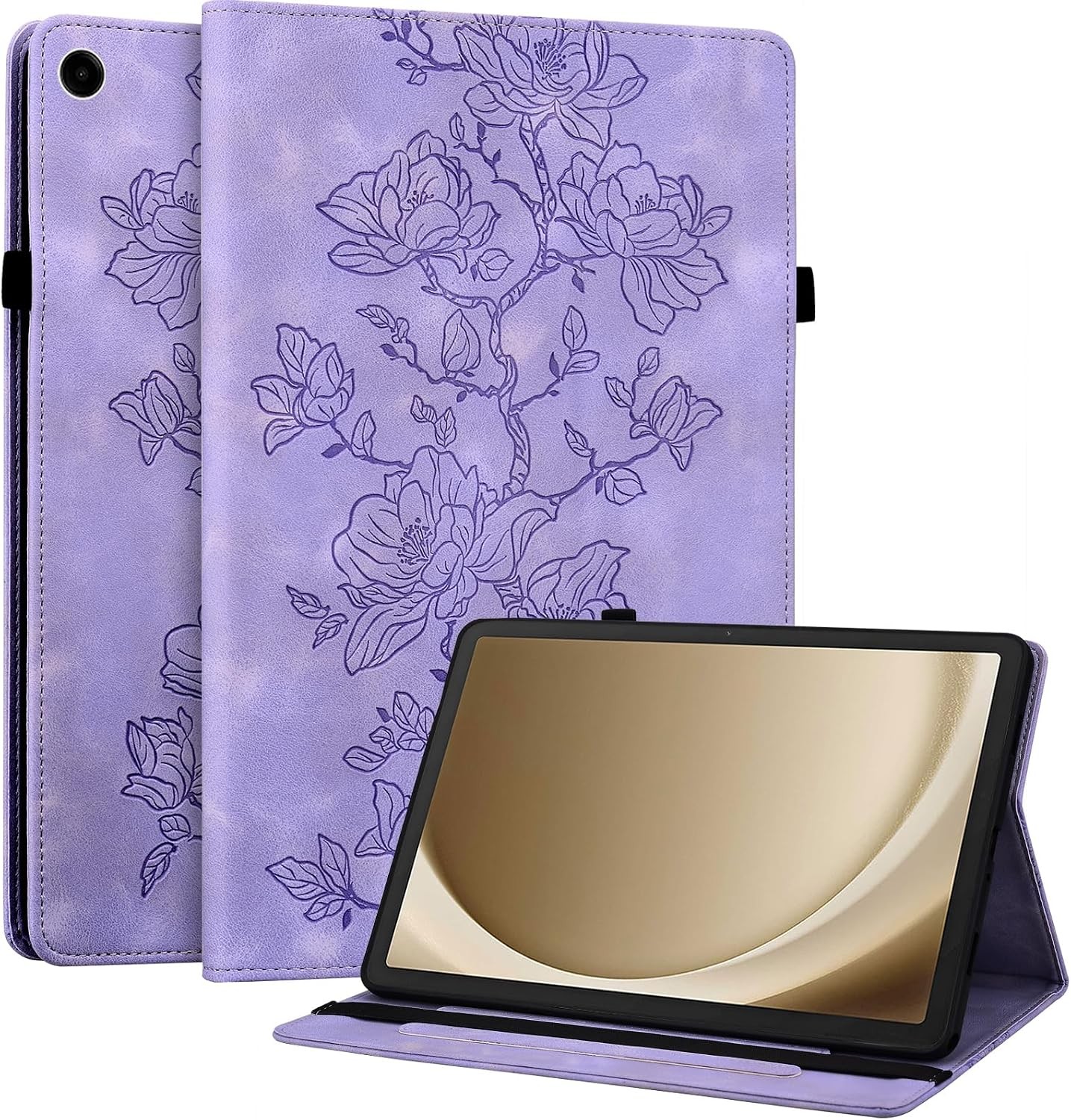 Slim PU Leather Folio Cover Case in Purple for Samsung Galaxy Tab A11 Plus 2025