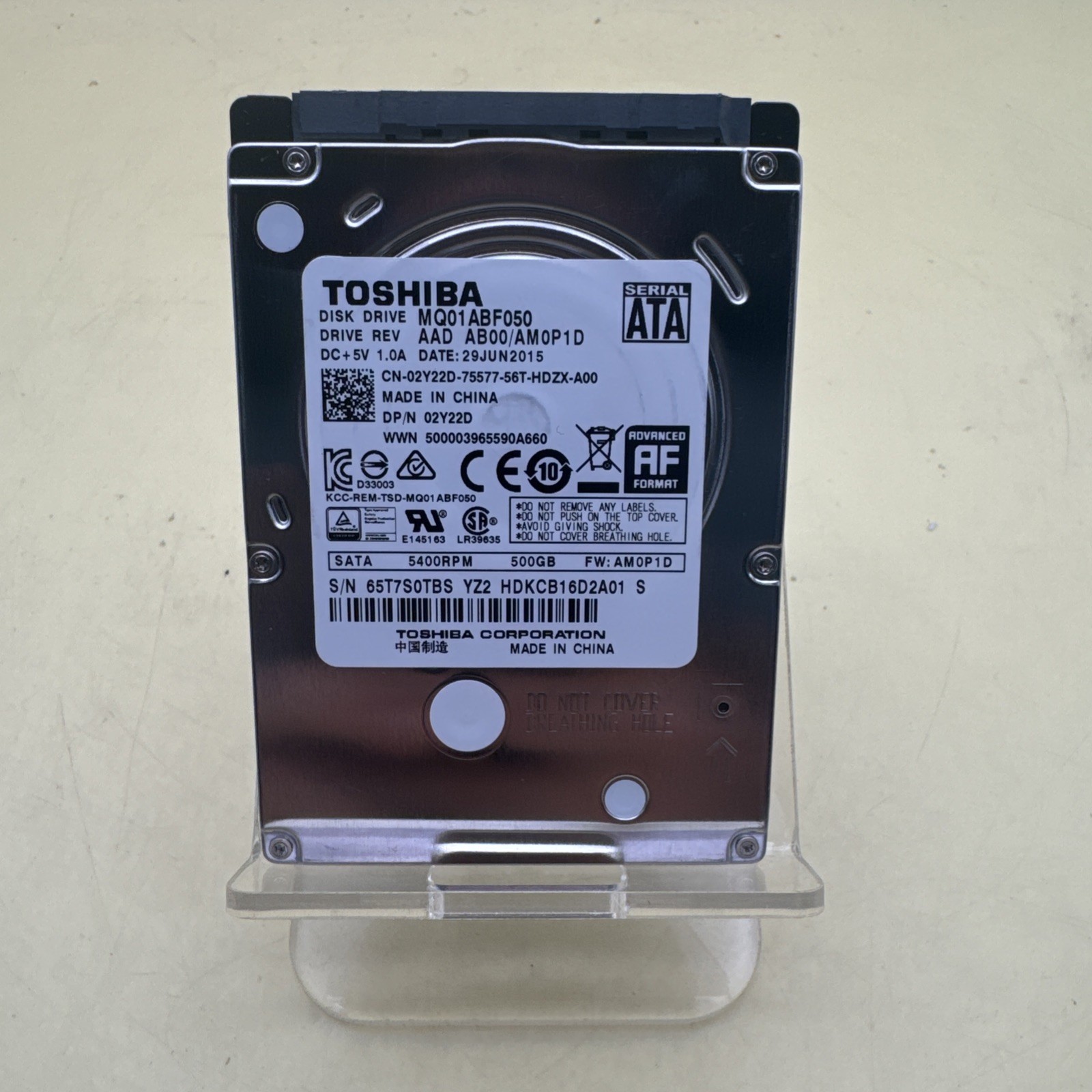 Toshiba Mobile Thin  500 GB 2.5 in 7.2K SATA III Hard Drive | MQ01ABF050