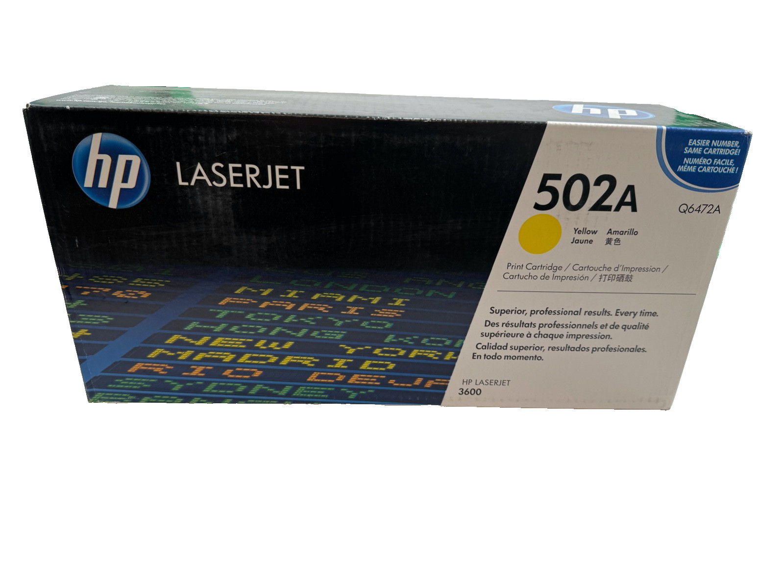 BRAND NEW-GENUINE HP 502A YELLOW TONER CARTRIDGE Q6472A