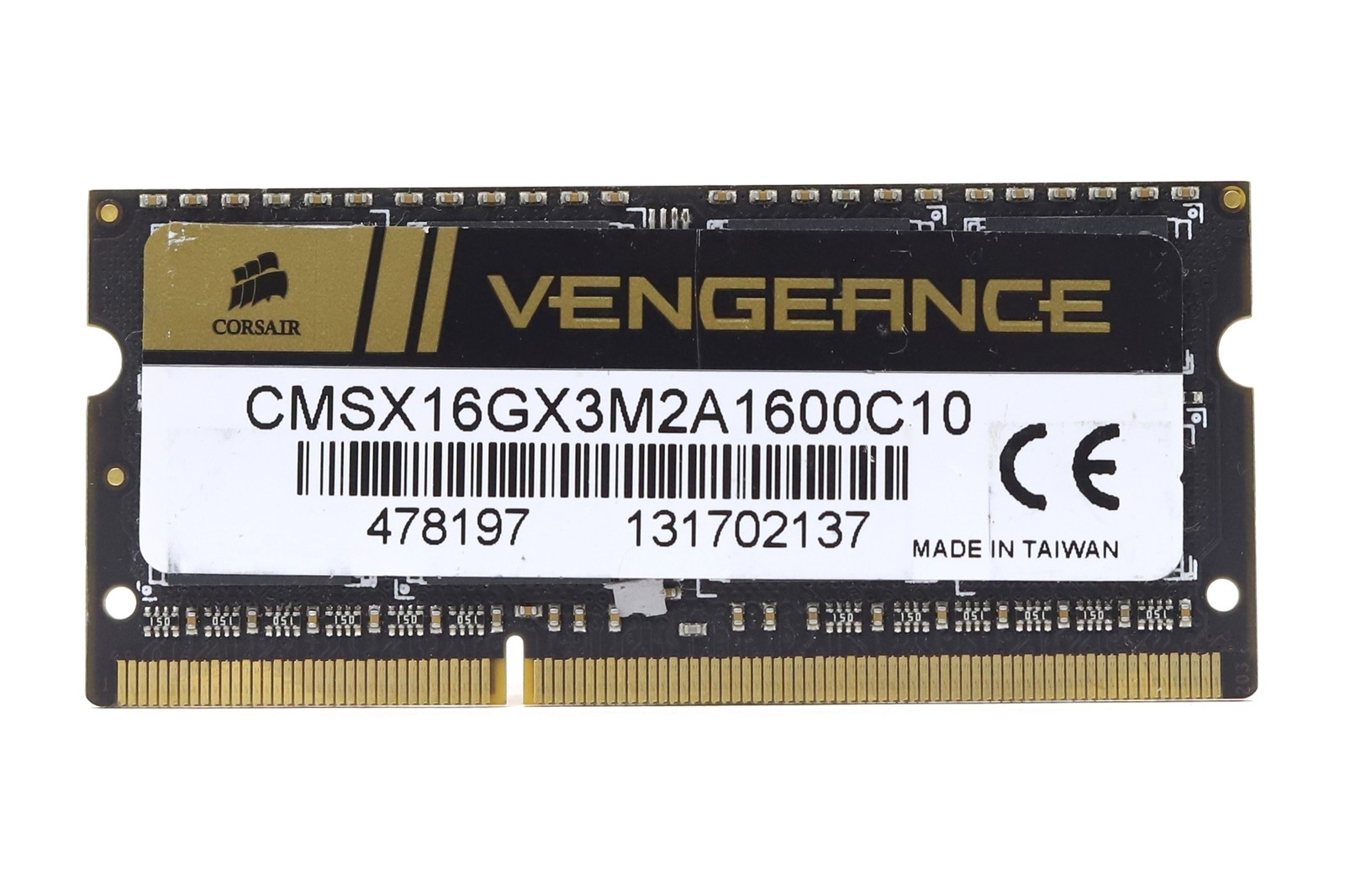 Corsair Vengeance 8GB PC3-12800 DDR3-1600MHz Laptop RAM P/N: CMSX16GX3M2A1600C10